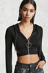 Image result for Forever 21 Hoodie Crop Top