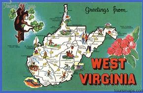 Image result for West Virginia Tourist Map