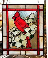 Image result for Glass Apple with Cardinal and Dogwood Flower