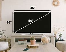 Image result for 50 Inch TV Size in Cm