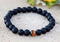 Image result for Black Beads Bracelet for Men
