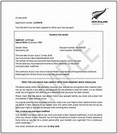 Image result for Work Visa Token NZ Sampls