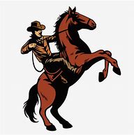 Image result for Cowboy Riding Horse Clip Art