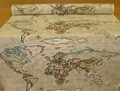 Image result for Vintage Map Fabric
