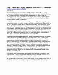 Image result for PhD Psychology Personal Statement Examples