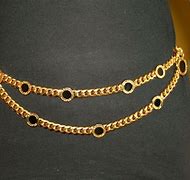 Image result for Black and Gold Chain Belt