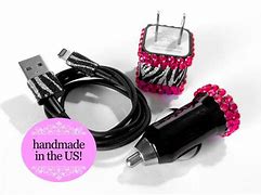Image result for Black Bling Charging Cord iPhone