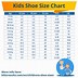 Image result for Youth Kids Shoe Size Chart