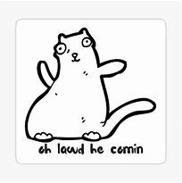 Image result for OH Lawd He Comin Cat Meme