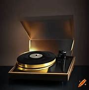 Image result for Record Player Decor Gold and White