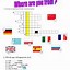 Image result for Where Are You From Worksheet TEFL