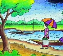 Image result for Rainy Season Scenery Drawing Of