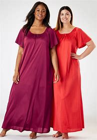 Image result for Plus Size Long Sleeve Nightgowns
