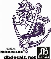 Image result for Mermaid On Fish Hook Decal