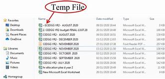 Image result for Excel Temp Files