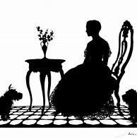 Image result for Black and White Vintage Art Silhouette Image