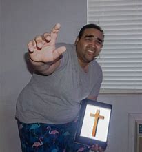 Image result for Man Holding Cross Meme