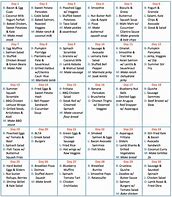 Image result for Menu Template for Home 30-Day
