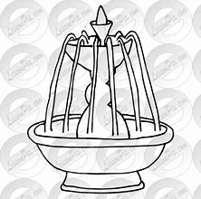 Image result for Fountain Clip Art Black and White