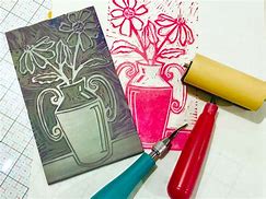 Image result for Lino Block Embroidery