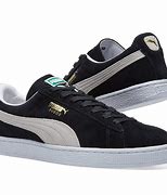 Image result for Puma Suede White and Black Half Sided