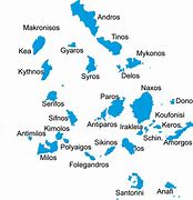 Image result for Cyclades Islands Map