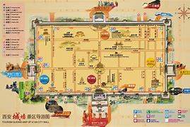Image result for Xian City Wall Map