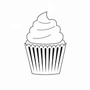 Image result for Cupcake Vector Black White