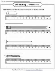 Image result for Centimeter Measurement Worksheets 2nd Grade