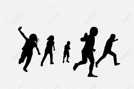 Image result for Children Playing Silhouette Clip Art