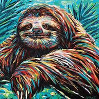 Image result for Sloth Canvas Painting