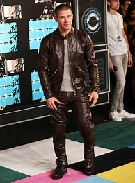 Image result for Nick Jonas Leather Pants