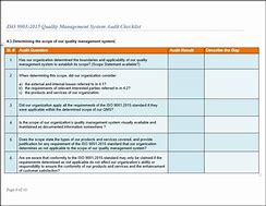 Image result for ISO Internal Audit Checklist Template