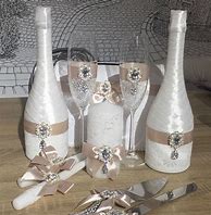 Image result for Decorated Champagne Bottles