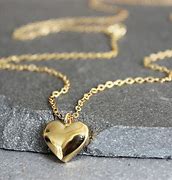 Image result for Small Gold Heart Necklace