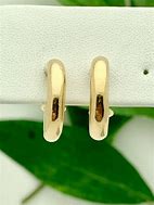 Image result for Classic 14K Gold Hoop Earrings