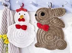 stricken ostern topflappen set aus hase und huhn h 228 keln allgemein stricken ostern topflappen set aus hase und huhn h 228 keln allgemein