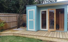 Image result for Summer House with Side Shed