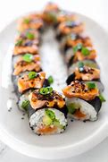 Image result for Cooked Salmon Sushi