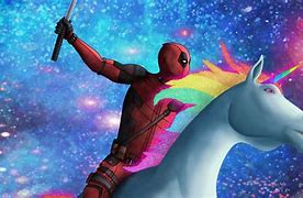 Image result for Deadpool Riding a Unicorn