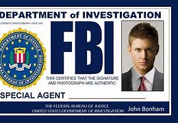 Image result for Supernatural FBI Badge