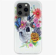 Image result for Mobile Case Floral Skull Design