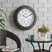 Image result for Wicker Large Outdoor Wall Clock