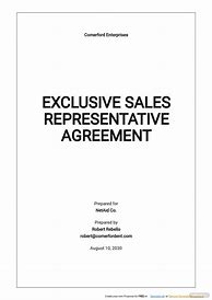 Image result for Sales Representation Agreement Sample