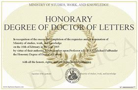 Image result for Doctor of Letters
