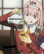 Image result for Depression Anime Memes