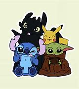 Image result for Stitch Baby Yoda and Toothless