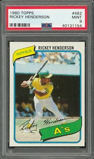Image result for Rickey Henderson Rookie Card