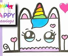 Image result for Kawaii Unicorn Birthday Cake Drawing