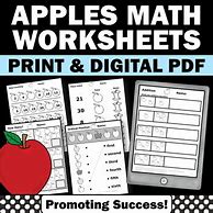 Image result for Apple Math Worksheets for First Grade